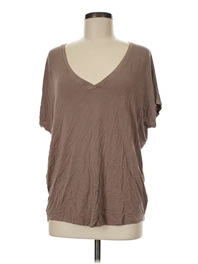 Pre-owned Express Outlet Short Sleeve T-shirt In Brown