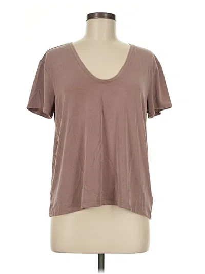 Pre-owned Express Outlet Short Sleeve T-shirt In Brown