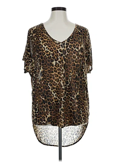 Pre-owned Express Outlet Short Sleeve T-shirt In Brown