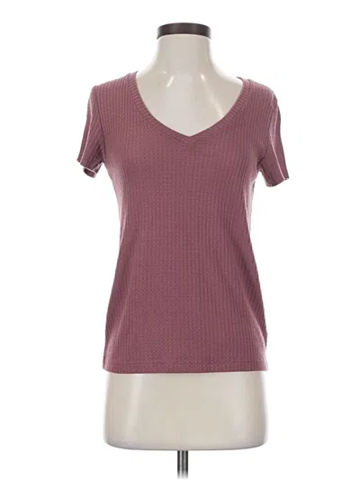Pre-owned Express Outlet Short Sleeve T-shirt In Burgundy