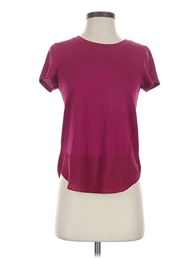 Pre-owned Express Outlet Short Sleeve T-shirt In Burgundy
