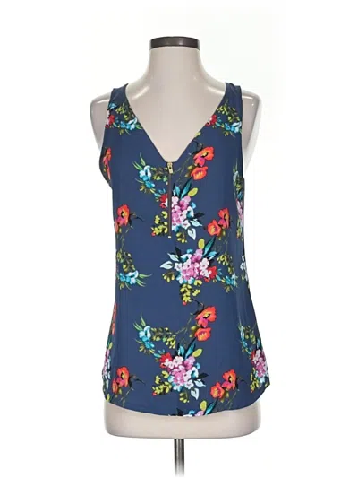 Pre-owned Express Outlet Sleeveless Blouse In Blue