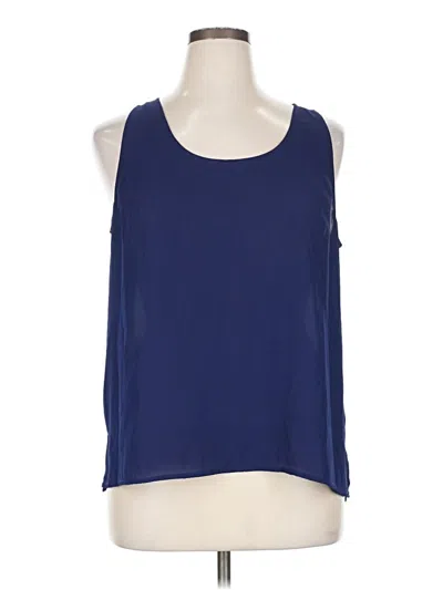 Pre-owned Express Outlet Sleeveless Blouse In Blue