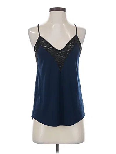 Pre-owned Express Outlet Sleeveless Blouse In Blue