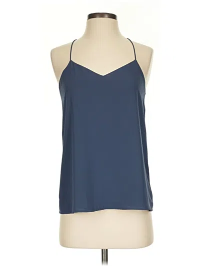 Pre-owned Express Outlet Sleeveless Blouse In Blue