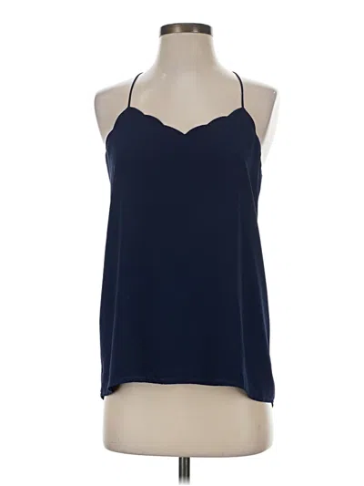 Pre-owned Express Outlet Sleeveless Blouse In Blue