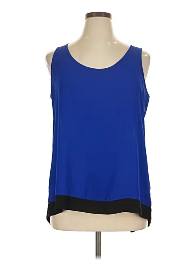 Pre-owned Express Outlet Sleeveless Blouse In Blue
