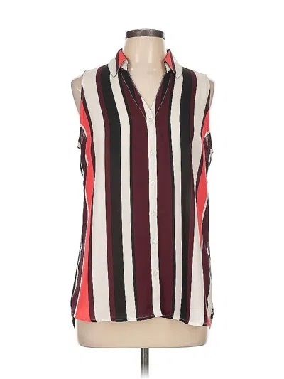 Pre-owned Express Outlet Sleeveless Blouse In Burgundy