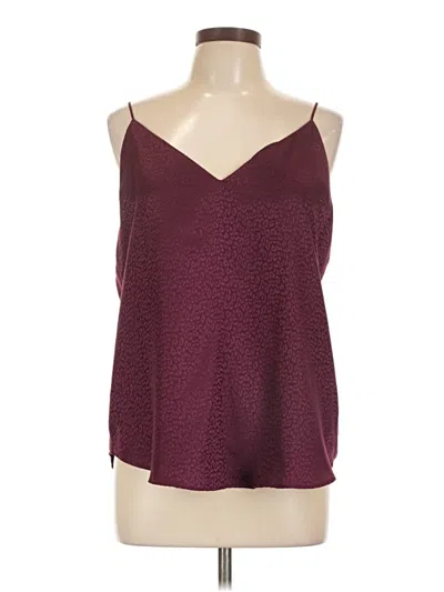 Pre-owned Express Outlet Sleeveless Blouse In Burgundy