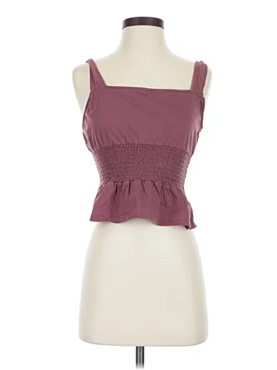 Pre-owned Express Outlet Sleeveless Blouse In Burgundy