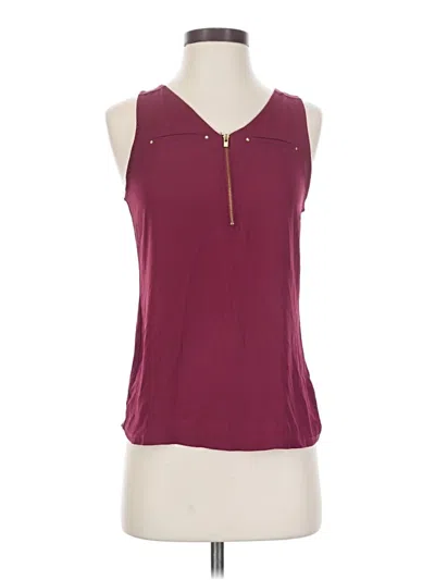 Pre-owned Express Outlet Sleeveless Blouse In Burgundy