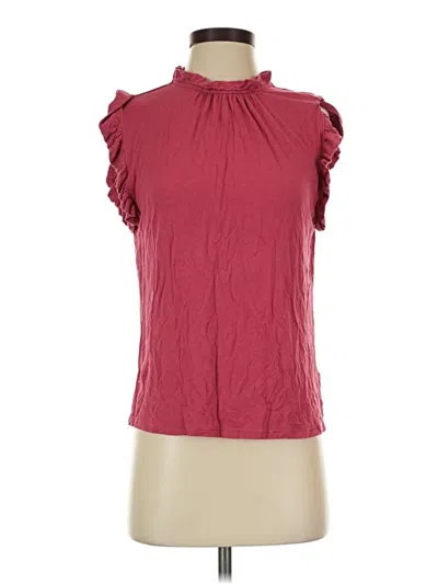 Pre-owned Express Outlet Sleeveless Blouse In Burgundy