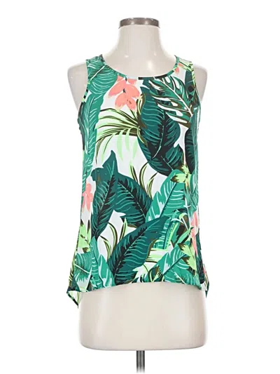 Pre-owned Express Outlet Sleeveless Blouse In Green