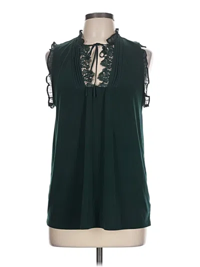Pre-owned Express Outlet Sleeveless Blouse In Green
