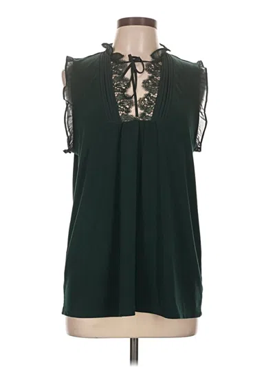 Pre-owned Express Outlet Sleeveless Blouse In Green