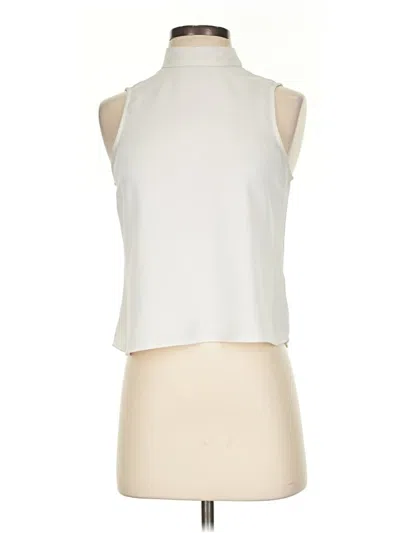Pre-owned Express Outlet Sleeveless Blouse In Ivory