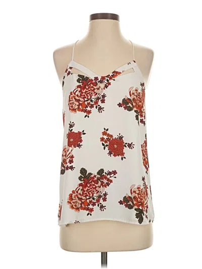 Pre-owned Express Outlet Sleeveless Blouse In Ivory