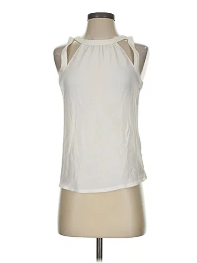 Pre-owned Express Outlet Sleeveless Blouse In Ivory