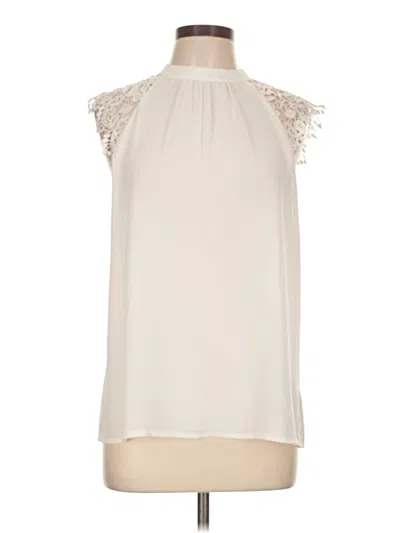 Pre-owned Express Outlet Sleeveless Blouse In Ivory