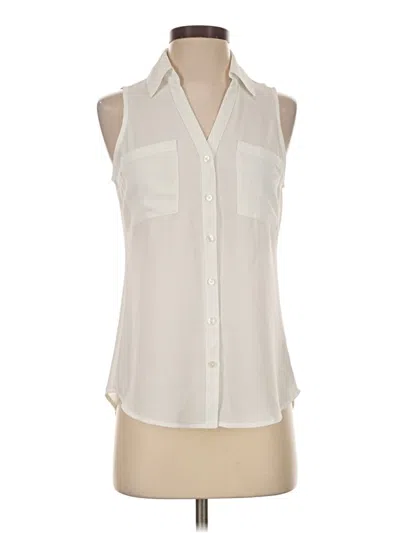 Pre-owned Express Outlet Sleeveless Blouse In Ivory