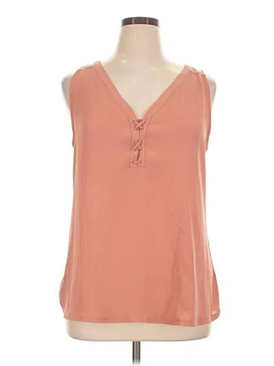 Pre-owned Express Outlet Sleeveless Blouse In Pink