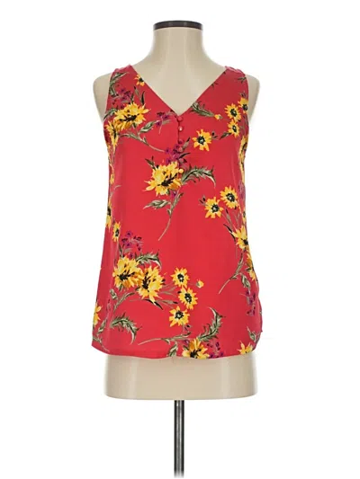 Pre-owned Express Outlet Sleeveless Blouse In Red