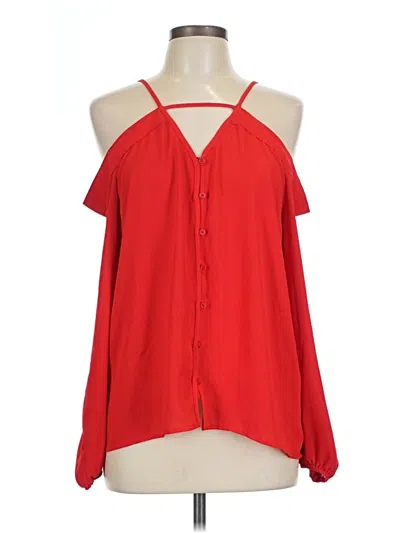 Pre-owned Express Outlet Sleeveless Blouse In Red