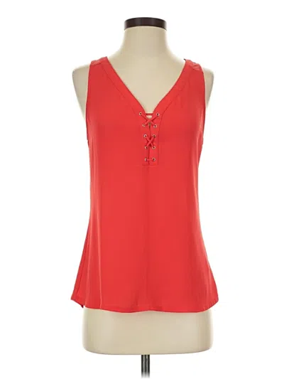 Pre-owned Express Outlet Sleeveless Blouse In Red