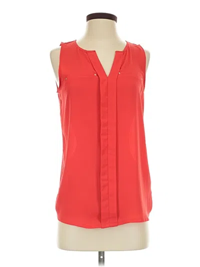 Pre-owned Express Outlet Sleeveless Blouse In Red