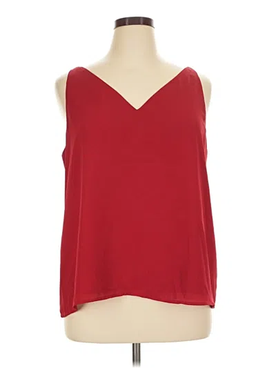 Pre-owned Express Outlet Sleeveless Blouse In Red