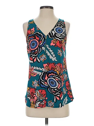 Pre-owned Express Outlet Sleeveless Blouse In Teal