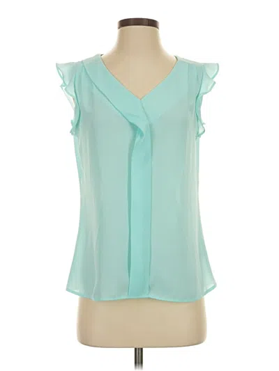 Pre-owned Express Outlet Sleeveless Blouse In Teal