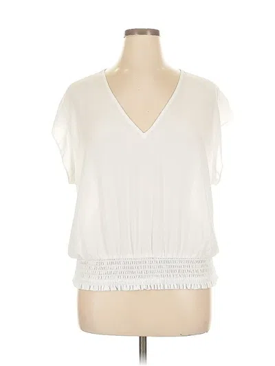 Pre-owned Express Outlet Sleeveless Blouse In White