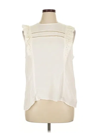 Pre-owned Express Outlet Sleeveless Blouse In White