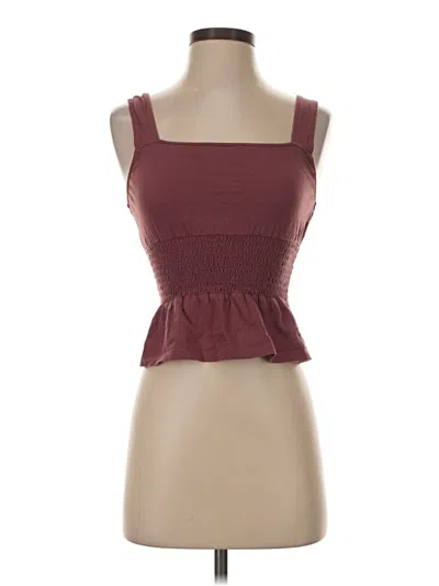 Pre-owned Express Outlet Sleeveless Top Burgundy Sweetheart Neckline Tops