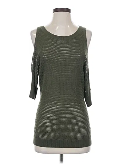 Pre-owned Express Outlet Sleeveless Top Green Cold Shoulder Neckline Tops