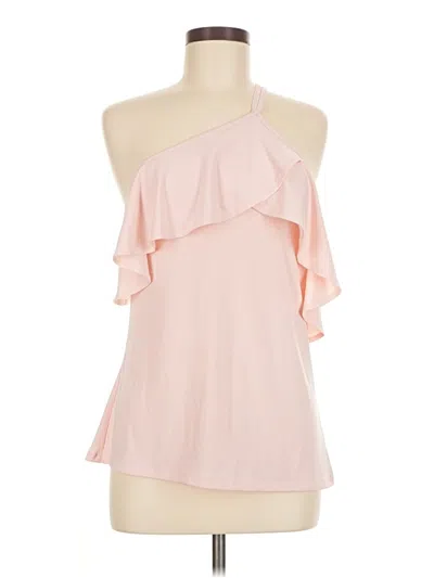 Pre-owned Express Outlet Sleeveless Top Pink One Shoulder Neckline Tops