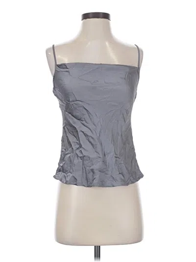 Pre-owned Express Outlet Sleeveless Top Silver Strapless Neckline Tops