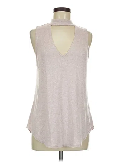 Pre-owned Express Outlet Sleeveless T-shirt In Tan