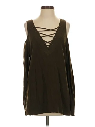 Pre-owned Express Outlet Tank Top Brown Strapless Neckline Tops