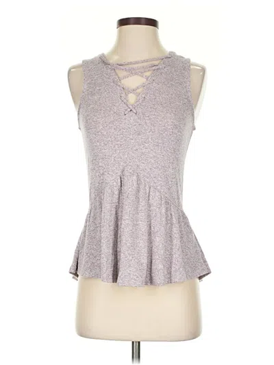 Pre-owned Express Outlet Tank Top Gray Halter Neckline Tops