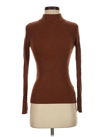 Pre-owned Express Outlet Turtleneck Sweater In Brown