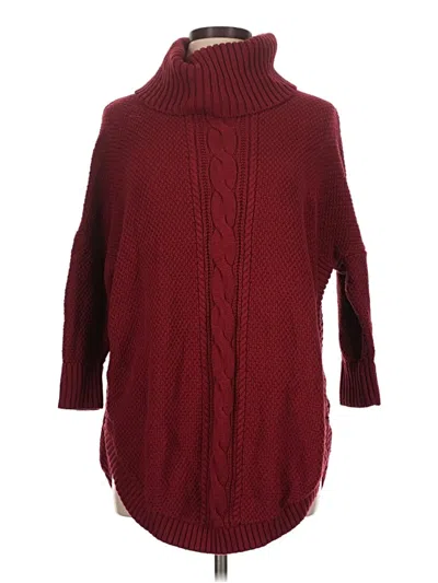 Pre-owned Express Outlet Turtleneck Sweater In Burgundy