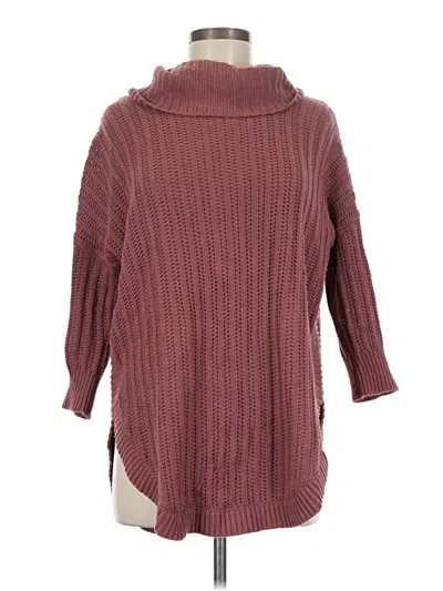 Pre-owned Express Outlet Turtleneck Sweater In Burgundy