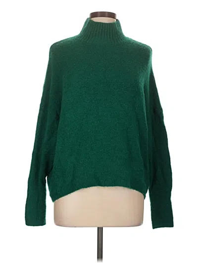 Pre-owned Express Outlet Turtleneck Sweater In Green