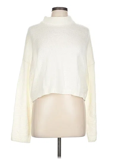 Pre-owned Express Outlet Turtleneck Sweater In Ivory