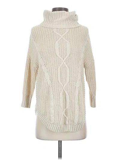 Pre-owned Express Outlet Turtleneck Sweater In Ivory