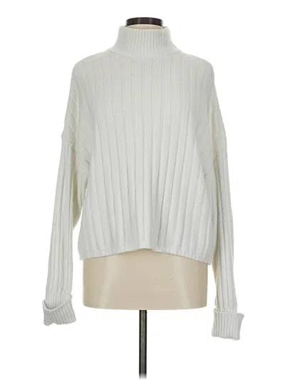 Pre-owned Express Outlet Turtleneck Sweater In White