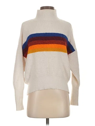 Pre-owned Express Outlet Turtleneck Sweater In White
