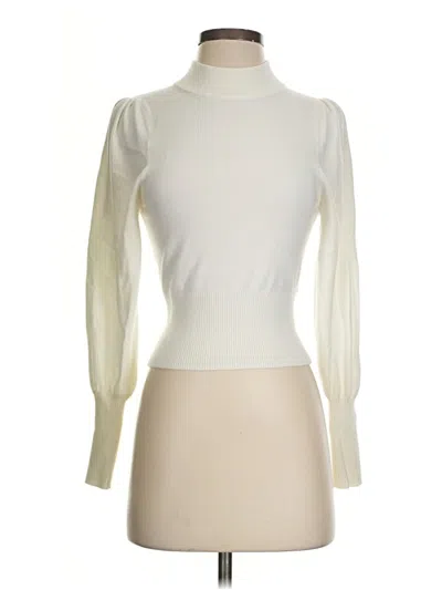 Pre-owned Express Outlet Turtleneck Sweater In White
